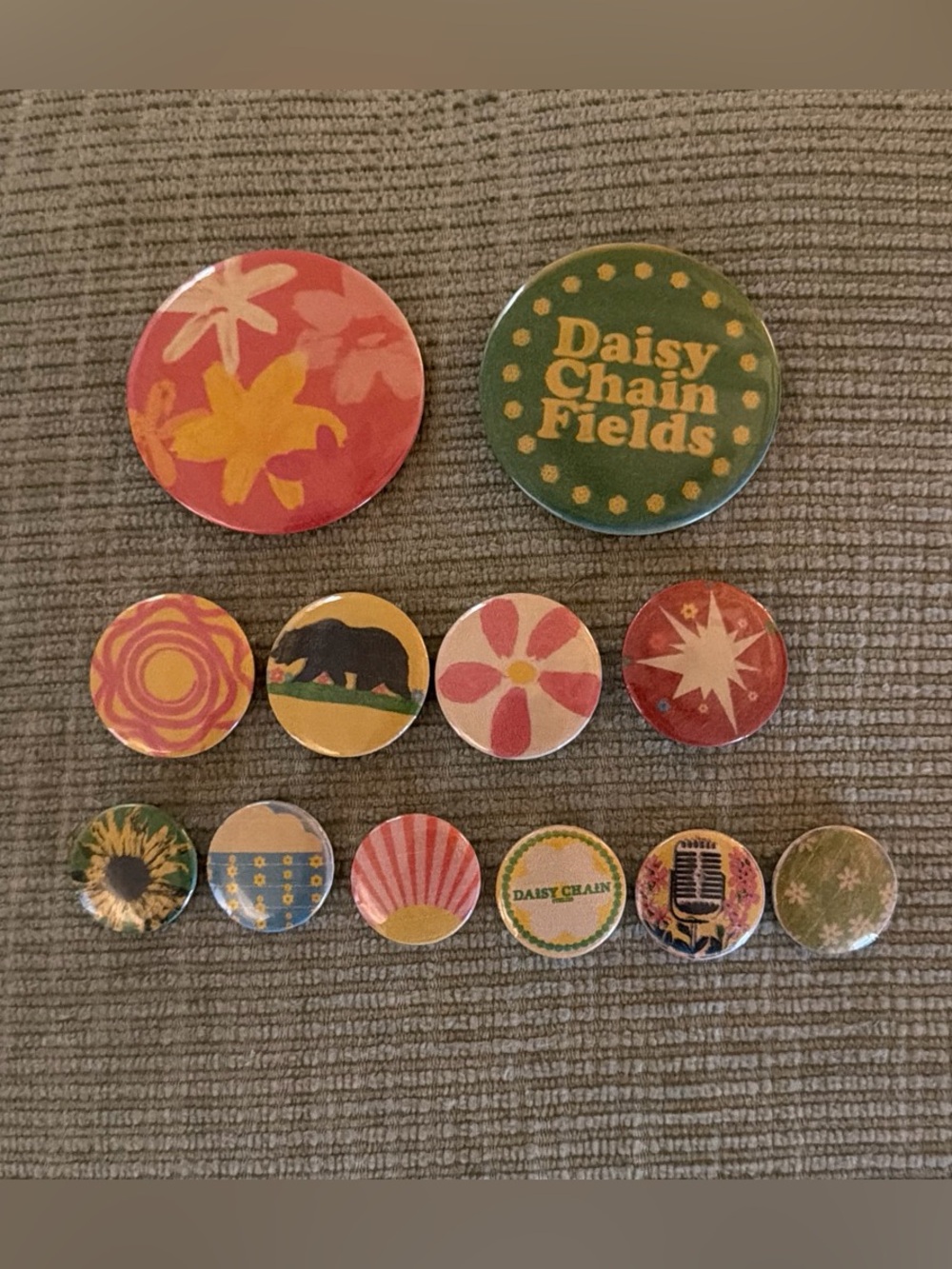 Green Logo Button Pin